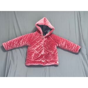7 For All Mankind children's pink quilted hooded jacket. outerwear functional